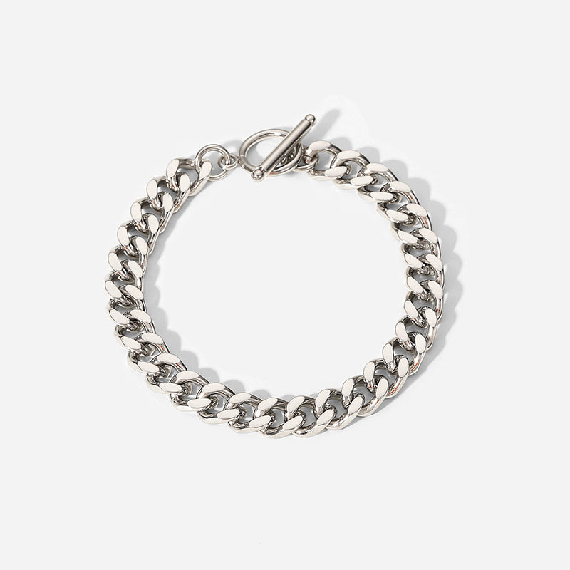 Silver Cuban Chain Bracelet