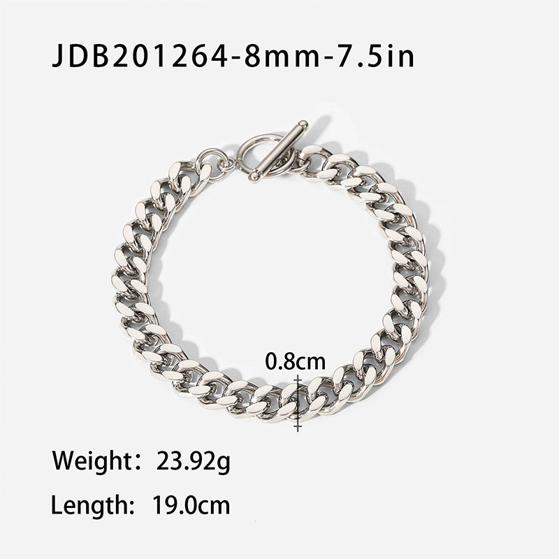 Silver Cuban Chain Bracelet