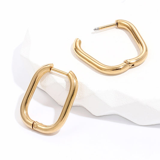 Oval Hoop Earrings