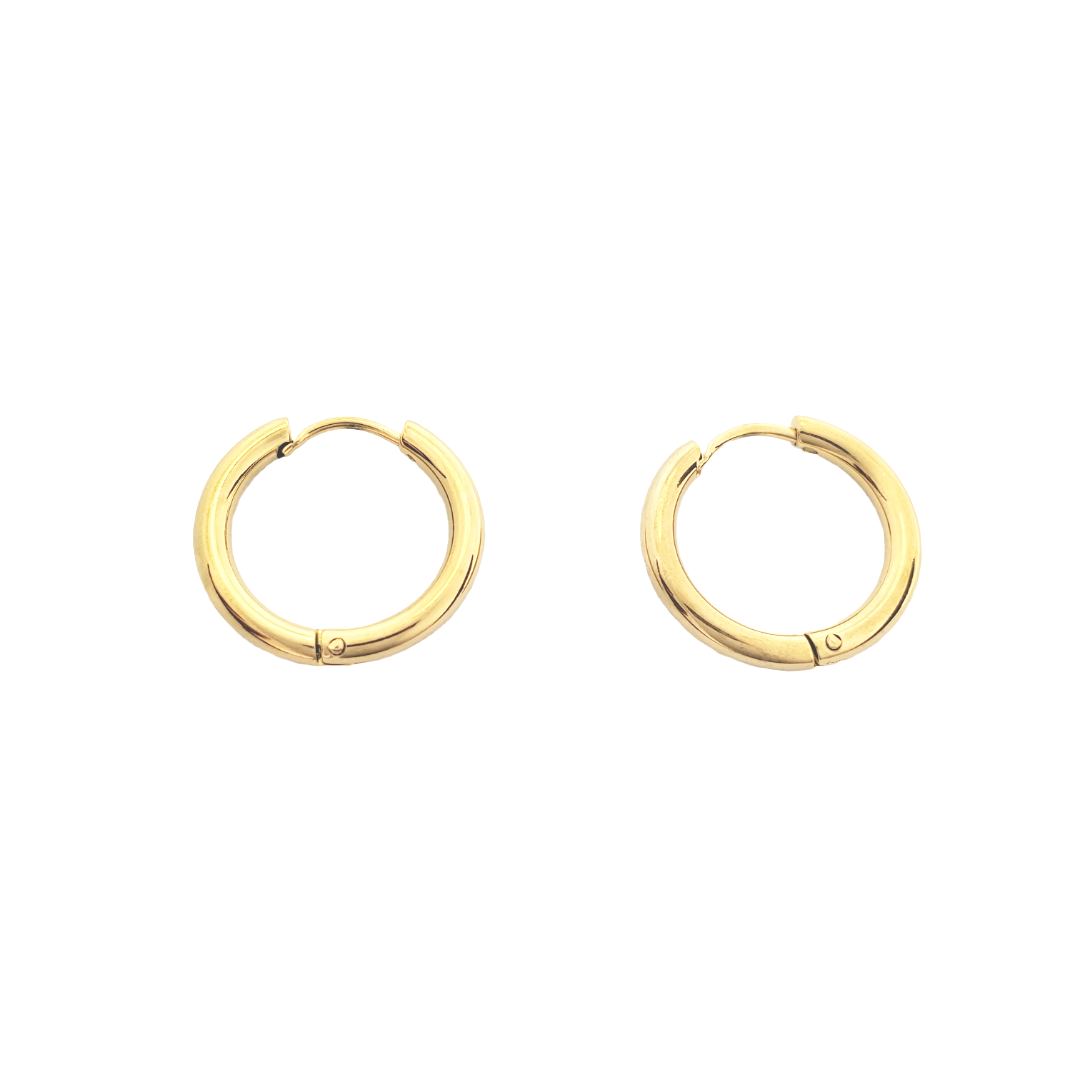 Olive Circle Hoop Earrings