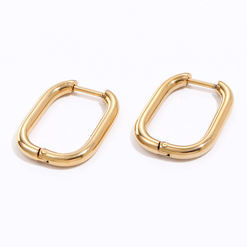 Oval Hoop Earrings