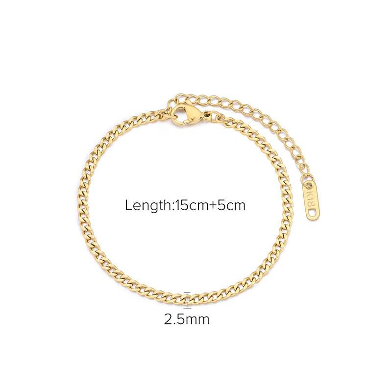 Gold Cuban Chain Bracelet