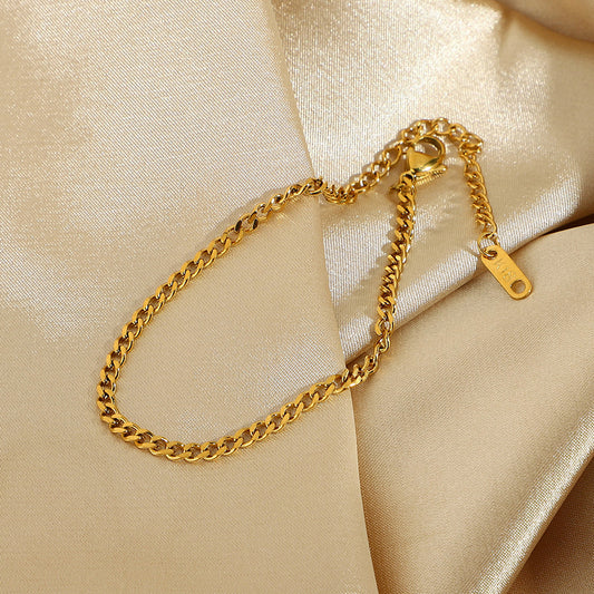 Gold Cuban Chain Bracelet